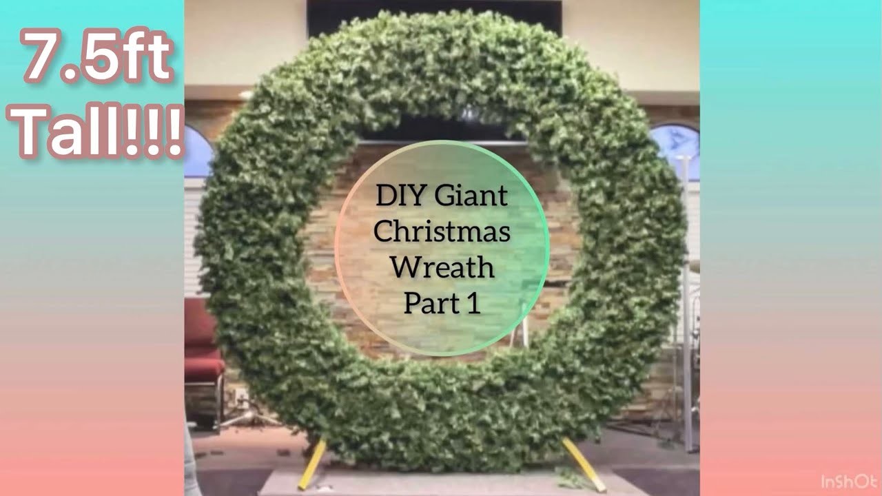 DIY Giant 7.5ft Christmas Wreath Part 1