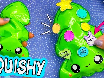DIY Paper SQUISHY Christmas tree with toys