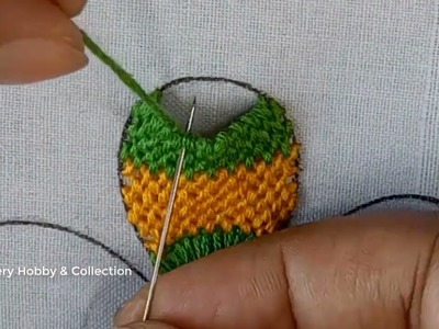 Hand Embroidery,Super Cute Fluffy stitch ,trellish stitch flower design needle art part 2
