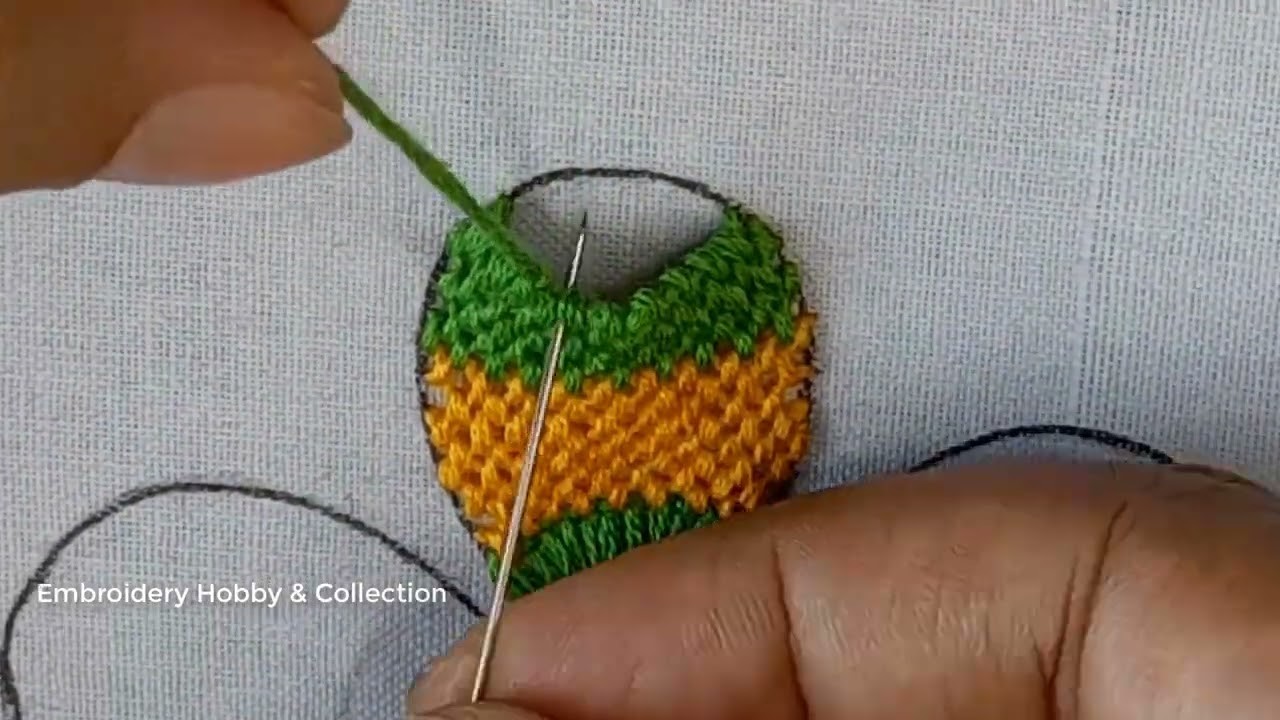 Hand Embroidery,Super Cute Fluffy stitch ,trellish stitch flower design needle art part 2