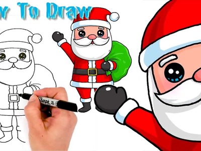 ????How to Draw Santa Claus????Super Easy Drawing Lesson for Kids #Multiknik
