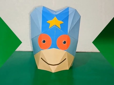 How to make a Paper mask 3D | How to make a paper face | Paper Hat | মুখোশ  ((free download PDF))