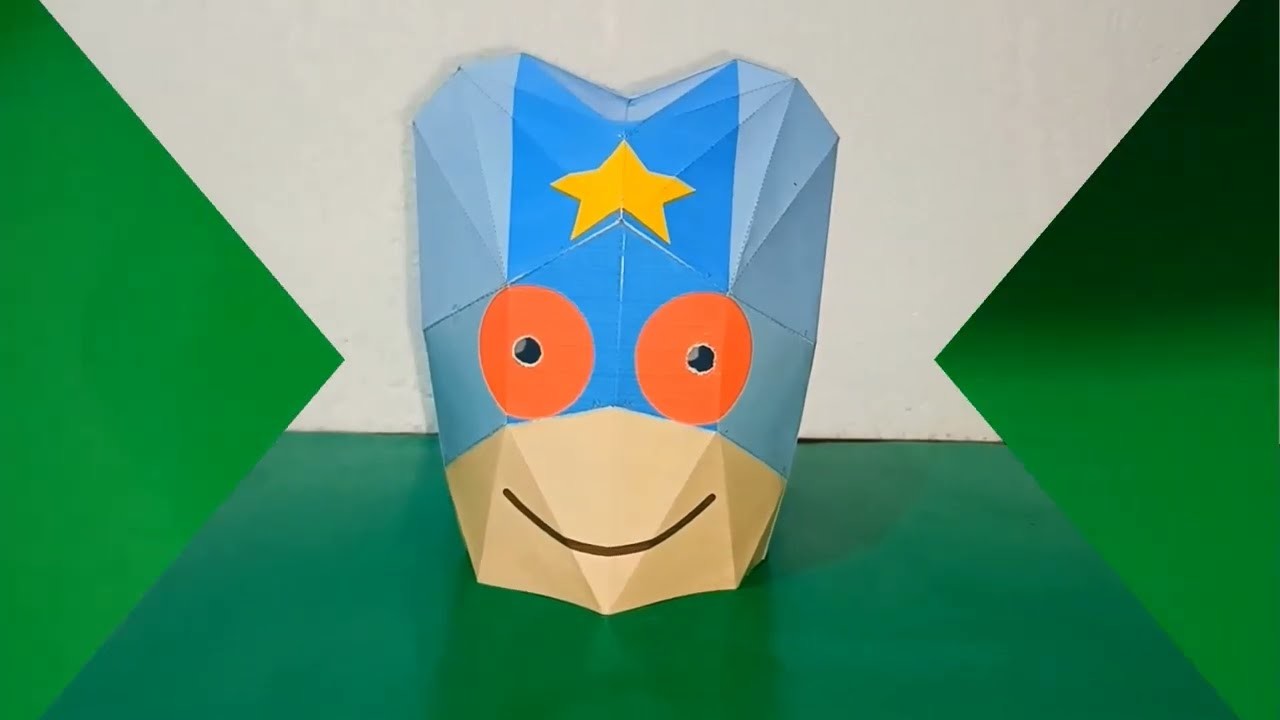 How to make a Paper mask 3D | How to make a paper face | Paper Hat | মুখোশ  ((free download PDF))