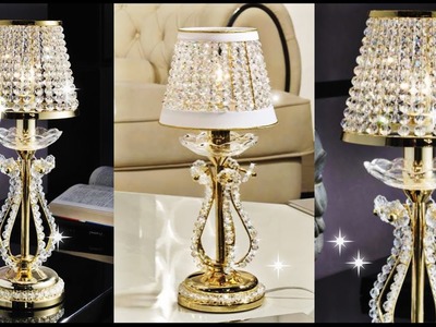 ????HOW TO MAKE GLAM TABLE LAMP ????| LED LAMP | DIY LIGHTING IDEAS | FASHION PIXIES