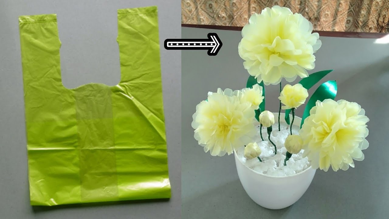 How to make poly flower. DIY| Tutorial Plastic Bag Flower Easy