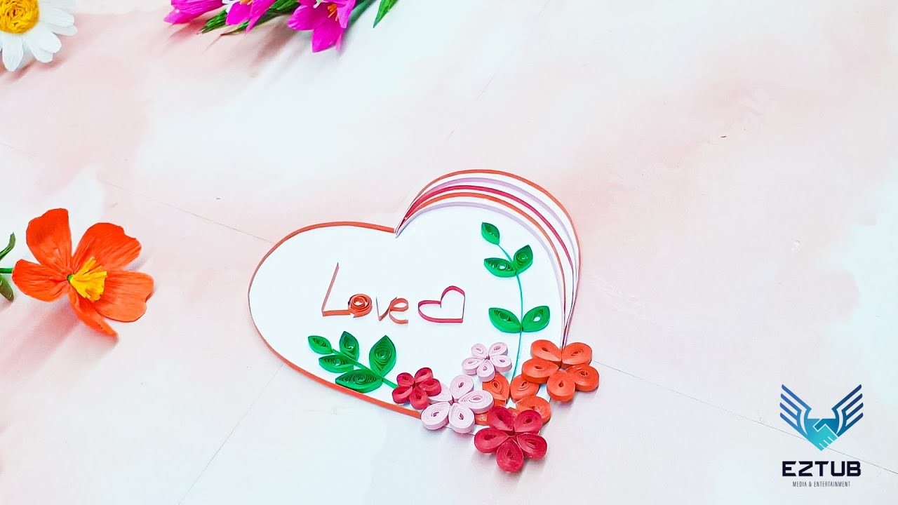 JABN21 Create Special Paper Designs Quilling Garland Of Love. Juanita Armstrong Bennie Newman