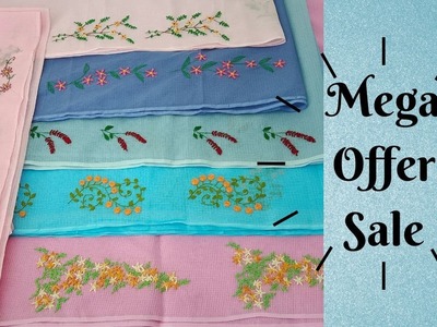 Mega Offer Sale For Hand Embroidery Sarees | Year End Sale  For Daily Wear Sarees
