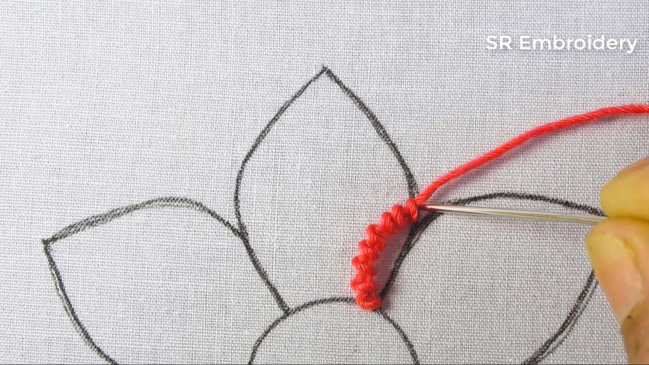 Modern Hand Embroidery Amazing Superb Unique Trellis Stitch Flower Design With Easy Sewing Tutorial