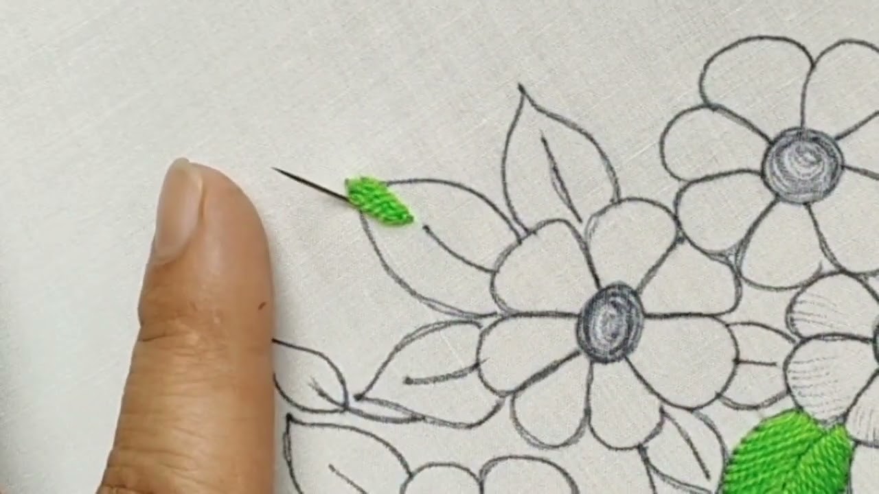 ???????? Muy Hermosa! Very easy and pretty hand embroidery| Floral Embroidery for Shirts or Clothes