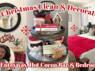 ????NEW 2022 CHRISTMAS CLEAN & DECORATE PART 2| ENTRYWAY, HOT COCOA TIER TRAY & BEDROOM| ADRIANA LOVIE