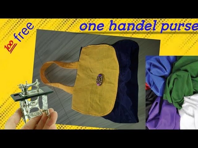 One handel fabric purse making at home| cutting & stitching tutorials|bag making calls|purse,bags