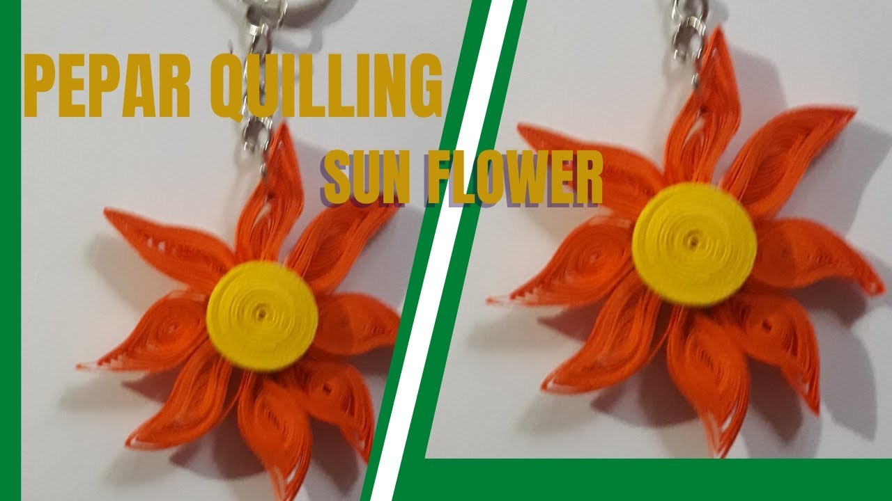 Quilling | Sun | flower | key | Tag