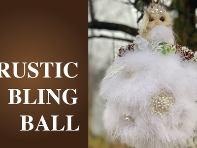 Rustic Christmas Ball with Owl | Create a Rustic Christmas Décor piece with bling!