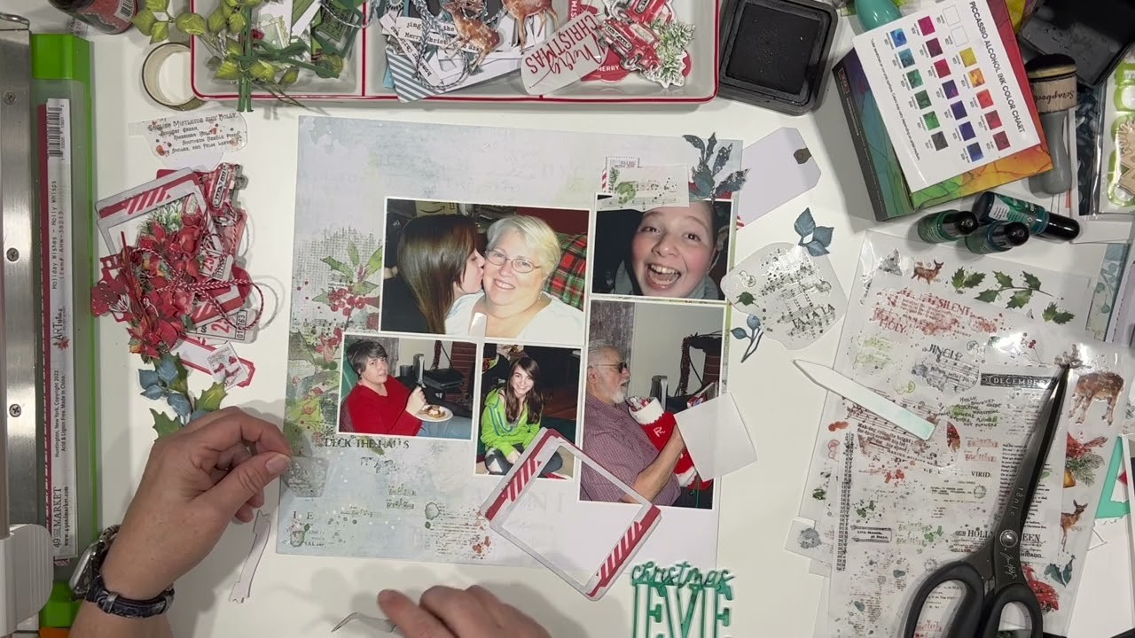 Scrapbooking Process Video: Christmas Eve (14 Days Of Christmas)