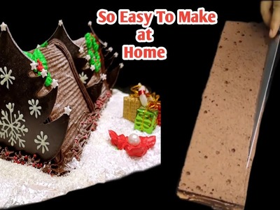 So easy to make Christmas cake | Christmas cake decorating tricks at home ????????????