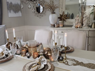 Stunning Christmas Tablescape & Tour | Decorate With Me