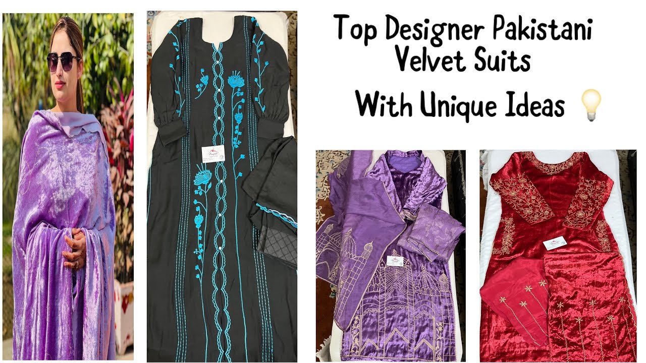 Top Designer Pakistani Velvet Suits With Unique Ideas (Whtsapp no 9992246073)