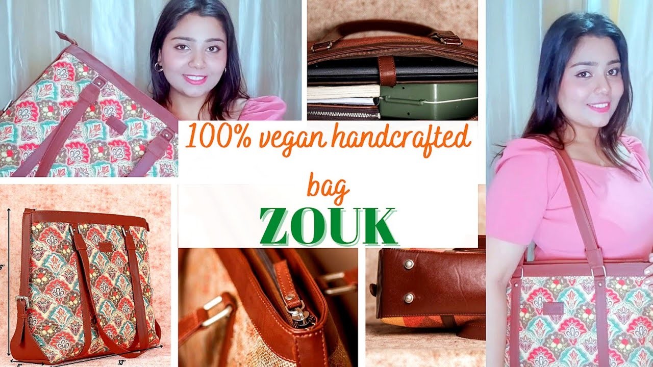ZOUK Bags review????|ZOUK tote bag| vegan & handcrafted spacious bags????#ayushiyadav #zouk #bags #handbag