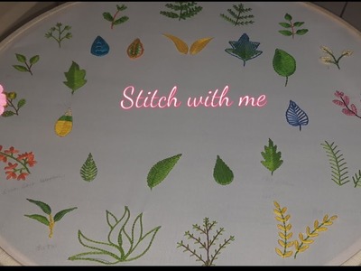 #5 Different types of leafs ???? part 1 || Basics of Hand embroidery || stich with me