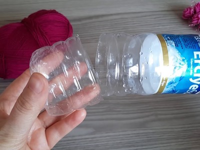AWESOME CROCHET RECYCLING IDEA. diy plastic bottle craft ideas easy Crochet Knitting pen holder