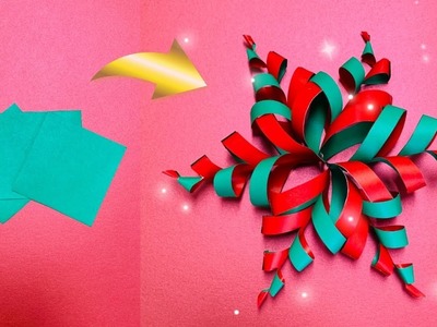 DIY 3D Paper Snowflake  | How to make a Origami Christmas Decoration  | Christmas Ornaments