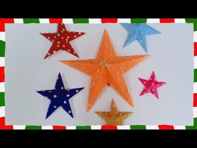 Diy christmas decoration.How to make christmas star ⭐.craft.wall decor ideas.@ytcraftgalaxy1421