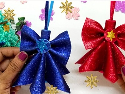☃️DIY Christmas Ornament Decoration????❄️# Glitter foam sheet Craft ideas ????# Christmas Craft ideas