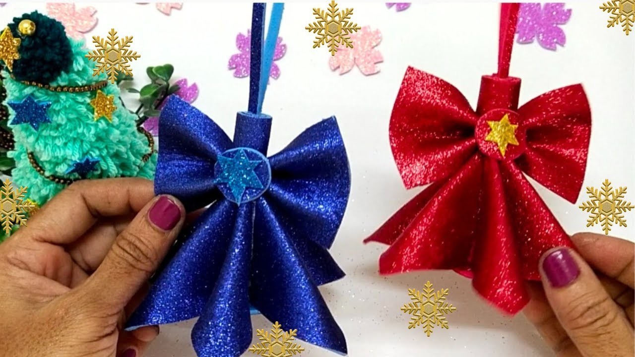 ☃️DIY Christmas Ornament Decoration????❄️# Glitter foam sheet Craft ideas ????# Christmas Craft ideas