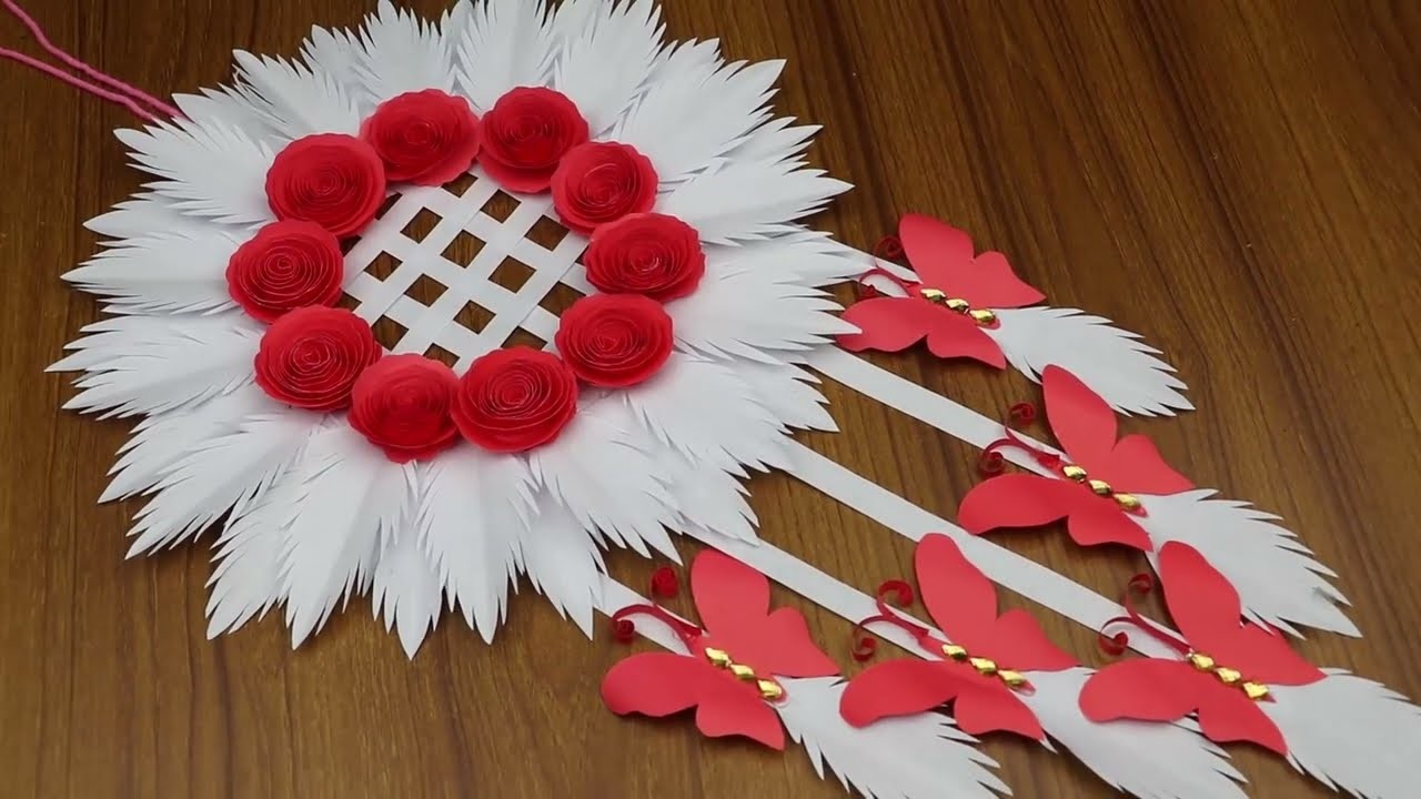DIY Craft Ideas - Paper Craft For Home Decoration - Paper Flower Wall Hanging