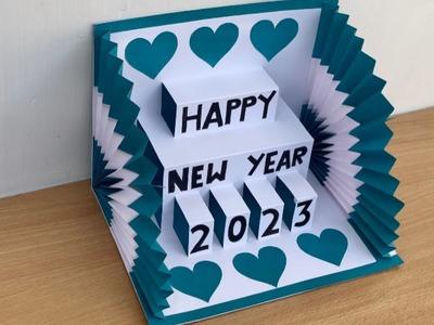 DIY - Happy New Year Greetings Card 2023 | Handmade New Year Card