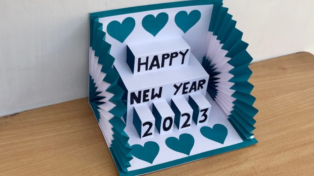 DIY - Happy New Year Greetings Card 2023 | Handmade New Year Card