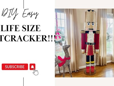 DIY Life Size Giant Nutcracker Soldier (super easy!!!)