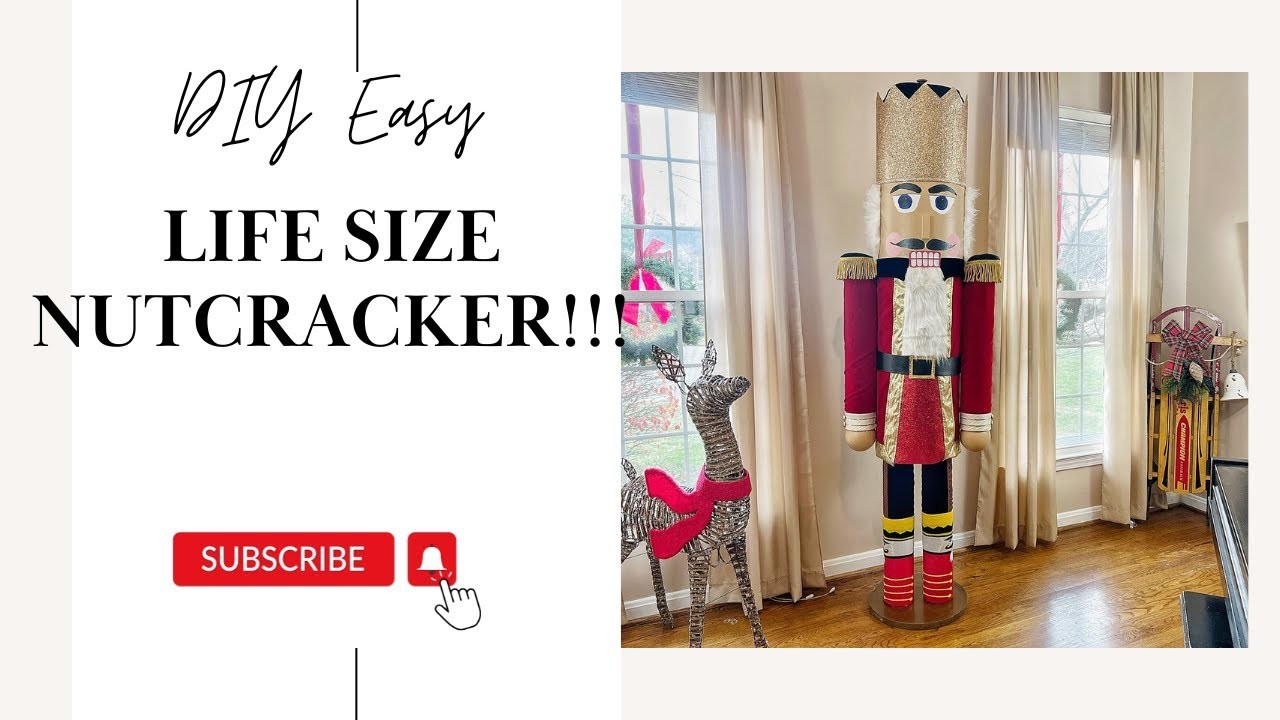 DIY Life Size Giant Nutcracker Soldier (super easy!!!)