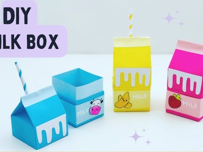 ????DIY Origami Paper Milk Box. Paper Craft. Origami Storage Box DIY ????. Organizer Box #diy #craft