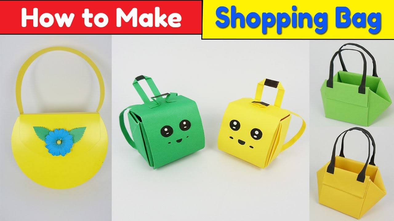 DIY paper Bag | How to make Bags with Handles | Paper school bag | DIY paper handbag