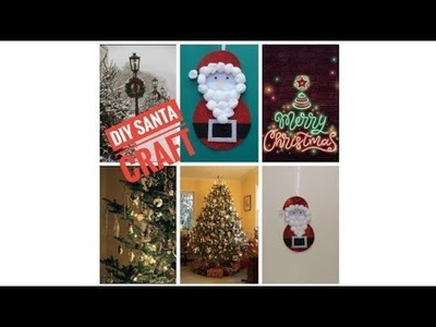 DIY Santa Craft.Santa Claus Wall Hanging From Cd.Christmas Craft.Christmas Decoration Ideas 2022