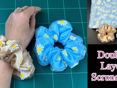 DIY Scrunchies. ✅✅ How to make Double Layer Scrunchies.