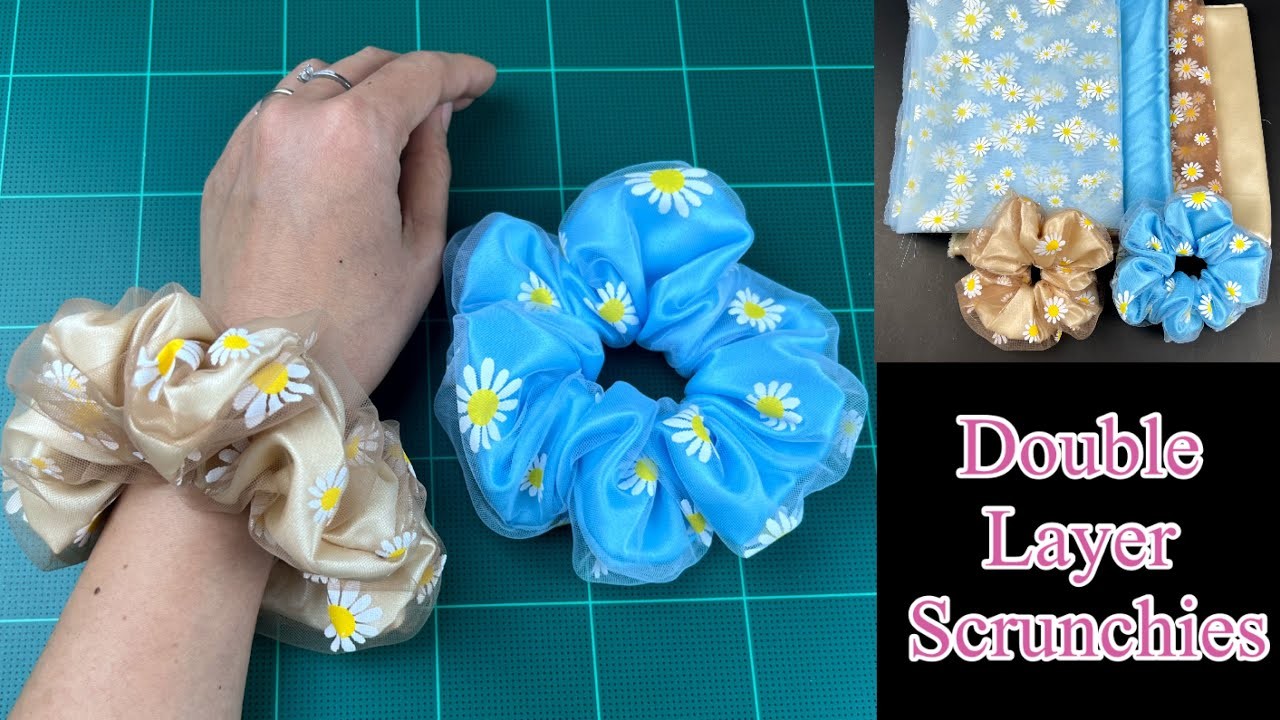 DIY Scrunchies. ✅✅ How to make Double Layer Scrunchies.