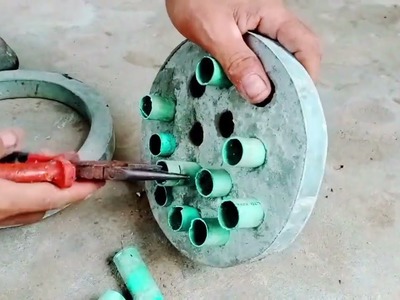 Diy stove - Ideas to make 2 in 1 a wood stove and flower pot from old plastic bottles. #stove