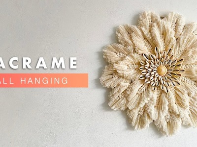 DIY: Tutorial Macrame Wall Hanging. Shell & Feathers