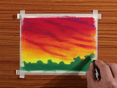 Easy Drawing for Beginners. Drawing with Oil Pastels. Step by Step