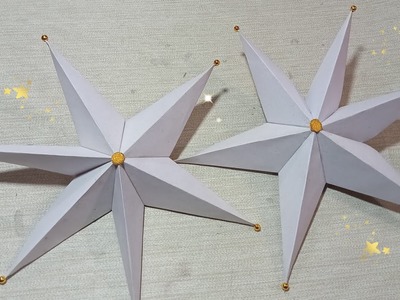 Easy paper christmas star | Christmas paper crafts 2023 #paper #crafts #diy