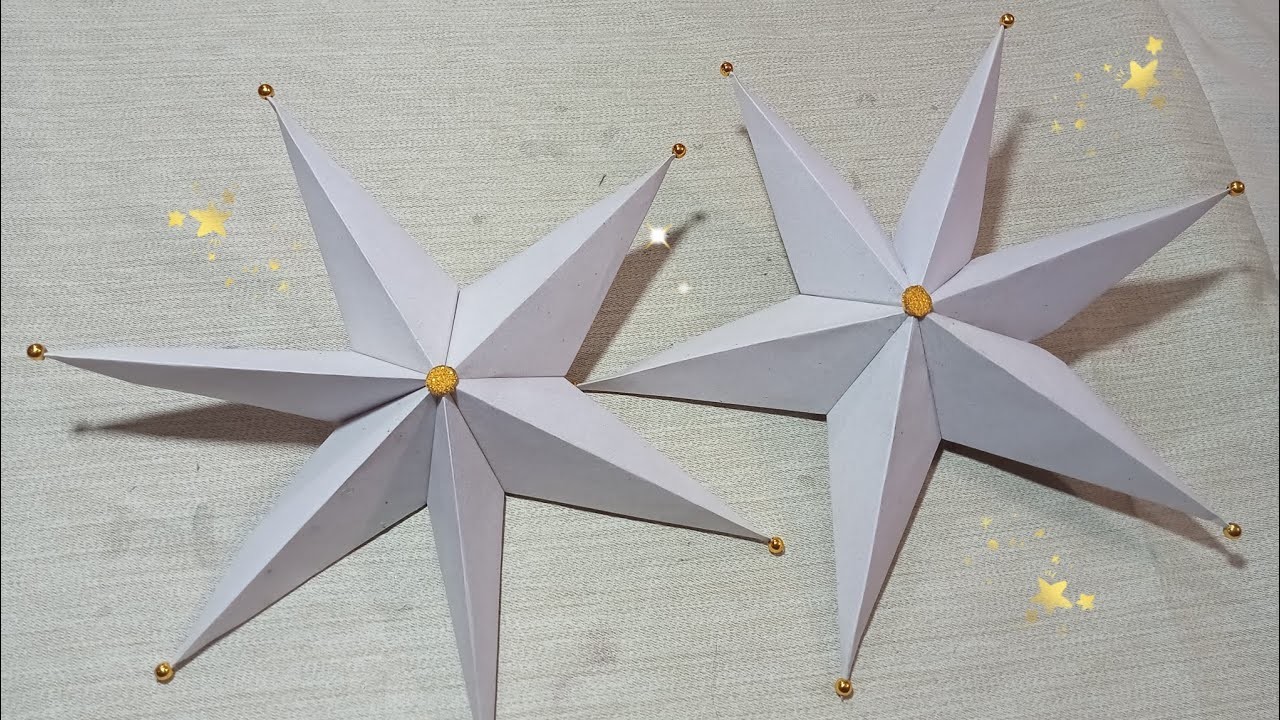 Easy paper christmas star | Christmas paper crafts 2023 #paper #crafts #diy