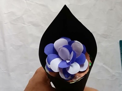 Gift ideas.DIY Paper flower BOUQUET.simple flower bouquet making ????