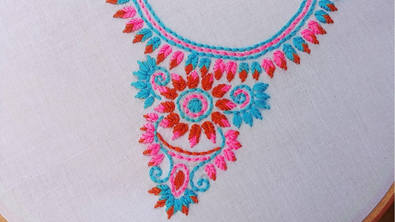 Hand Embroidery Neck Designs || Hand Embroidery Neck Designs For Dresses || Ah Creator 3.0