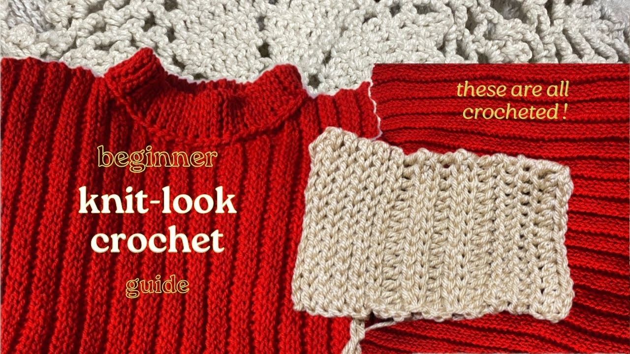 How to crochet knit look stitches ❁ mock knitting for beginners