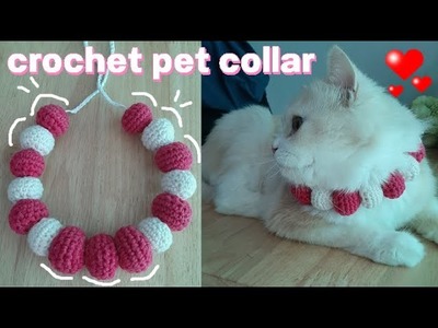 How to crochet pet collar | Beginner crochet tutorial | Mr.Fukthong | Knitting Love DIY