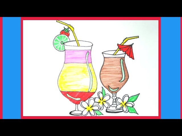 How to draw cute Drinks | How to draw Cute Cup Drinks | Step by step | Draw Cute Things
