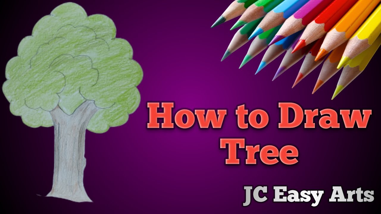 How To Draw Tree | How to Draw a Tree with Pencil - Step by Step Guide | Tree Drawing | JC Easy Arts