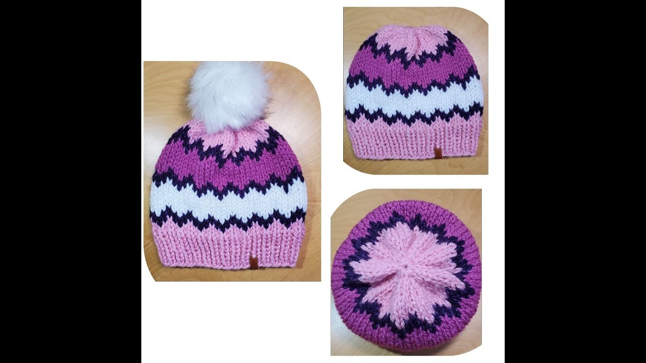 How to knit beautiful color work hat #knitting